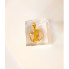 Μενταγιόν Ζώδιο - Παρθένος σε κίτρινο χρυσό 9Κ με φίλντισι (Z141)